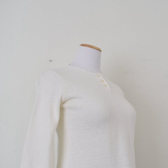 Vintage 90s Orlon/Acrylic Knit Tunic Sweater Top - Picture 5 of 10